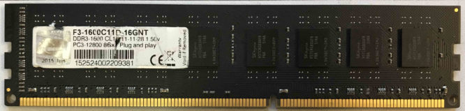 G.SKILL 8GB PC3-12800U 1600MHz