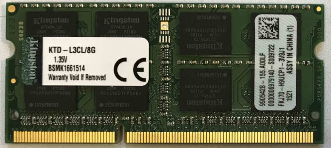 Kingston 8GB PC3L-12800S 1600MHz