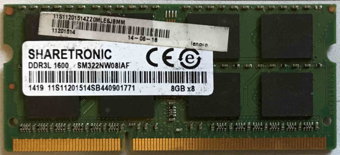 Sharetronic 8GB PC3L-12800S 1600MHz