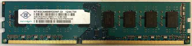 Nanya 4GB PC3-12800U 1600MHz