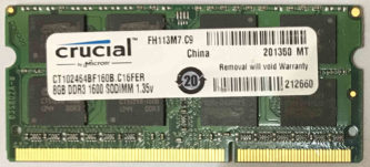 Crucial 8GB PC3L-12800S 1600MHz