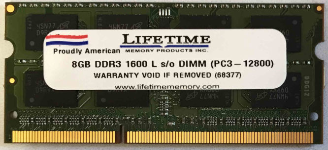 Lifetime 8GB PC3L-12800S 1600MHz