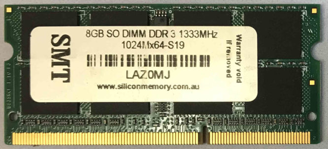 SiliconMemory 8GB PC3-10600S 1333MHz