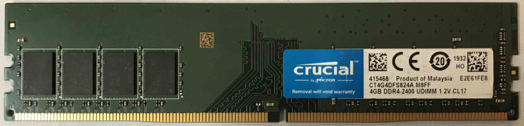 Crucial 4GB PC4-2400 - Ram Geheugen Hergebruik