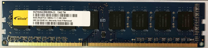 Elixir 8GB PC3-12800U 1600MHz