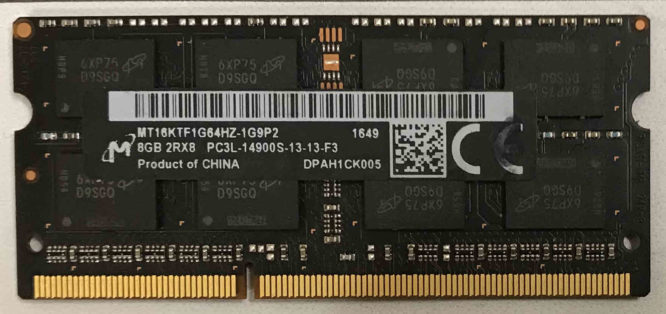 Micron 8GB 2RX8 PC3L-14900S-13-13-F3