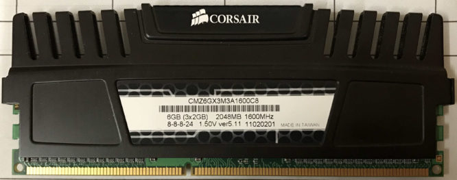 Corsair 2GB PC3-12800U 1600MHz