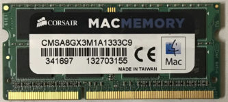 Corsair 8GB PC3-10600S 1333MHz MAC memory