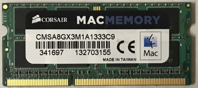 Corsair 8GB PC3-10600S 1333MHz MAC memory