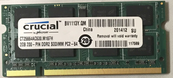 Crucial 2GB PC2-6400S 800MHz